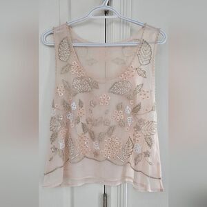 Embroidered Sheer Pink Top